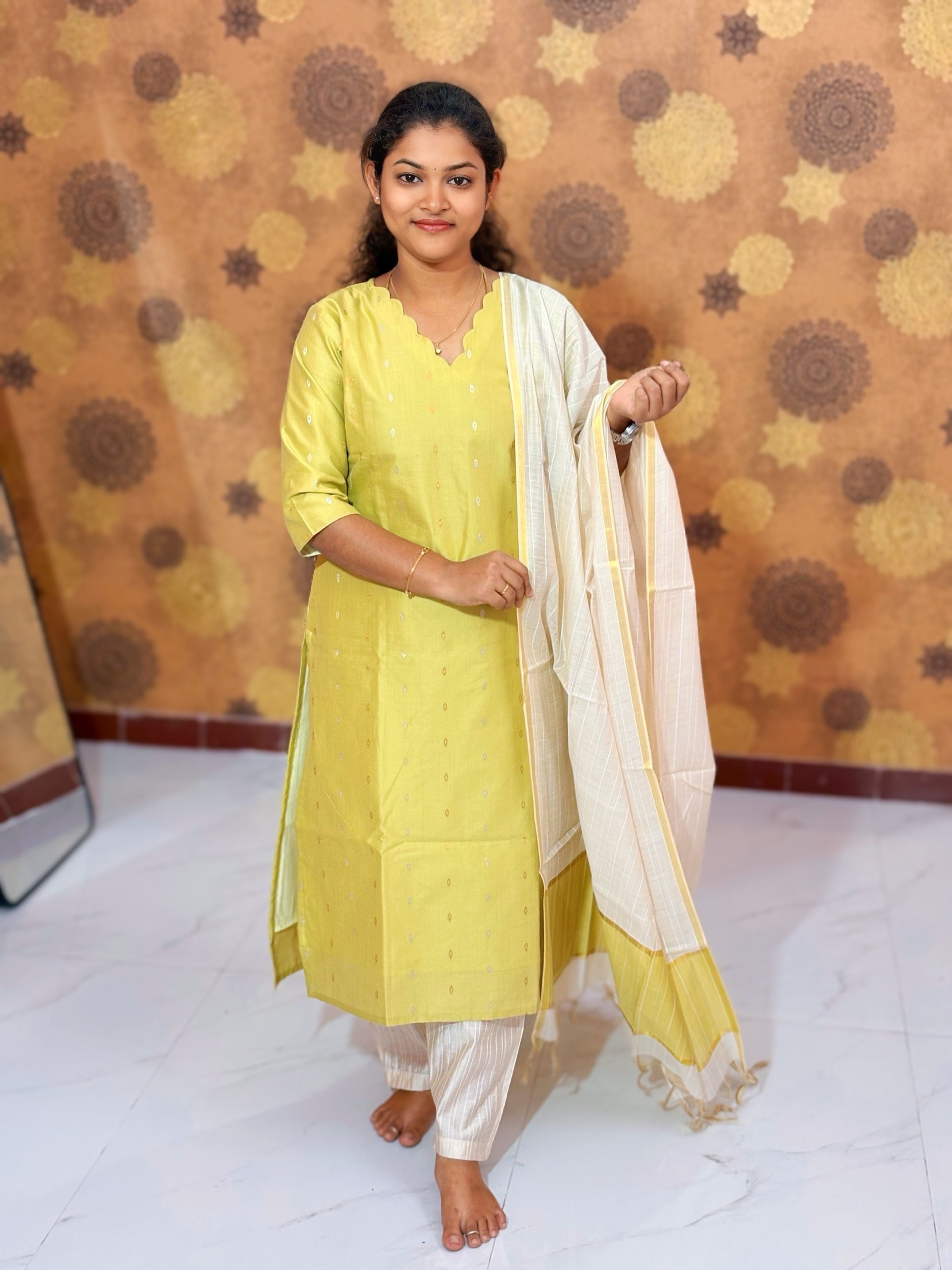 Premium Butter Silk Salwar Set with Lining & Silk Dupatta - PCR 1149