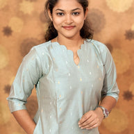 Premium Butter Silk Salwar Set with Lining & Kalamkari Dupatta - PCR 1153