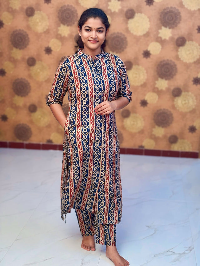 Pure Cotton Co ord set with Pocket - COS 1136