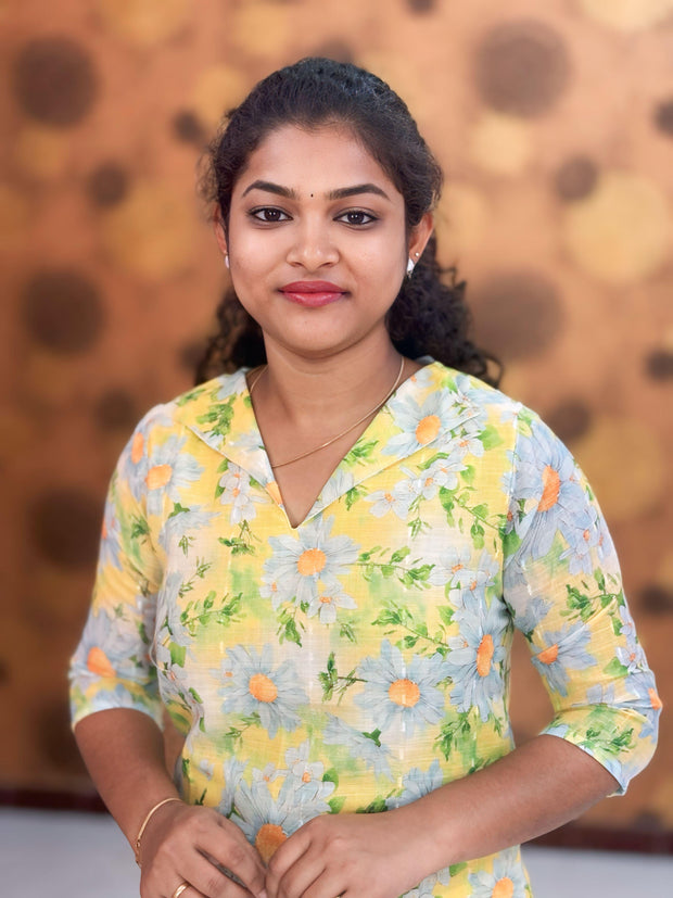 Soft Linen Bubble Kurti with Lining - SLB 0001