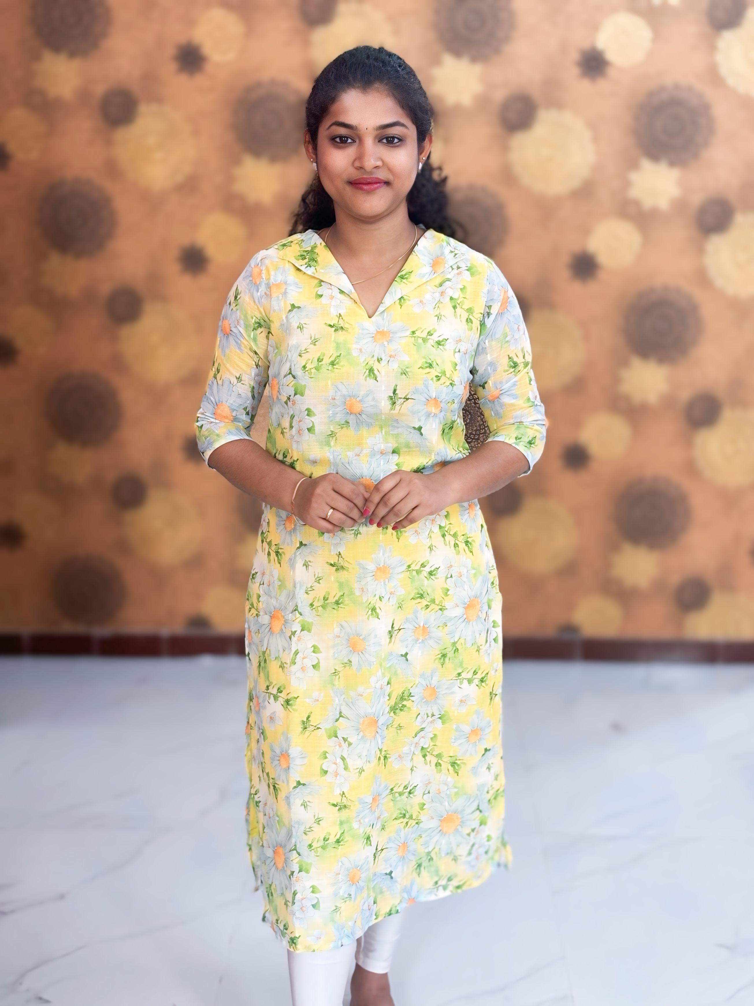 Soft Linen Bubble Kurti with Lining - SLB 0001