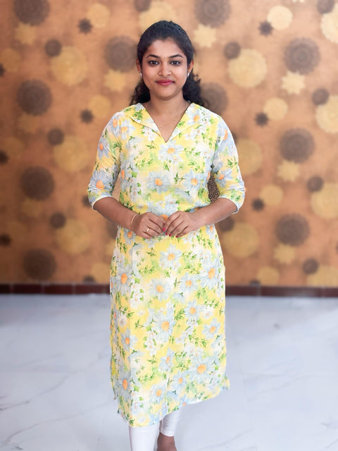 Premium Soft Linen Kurtis - 0001