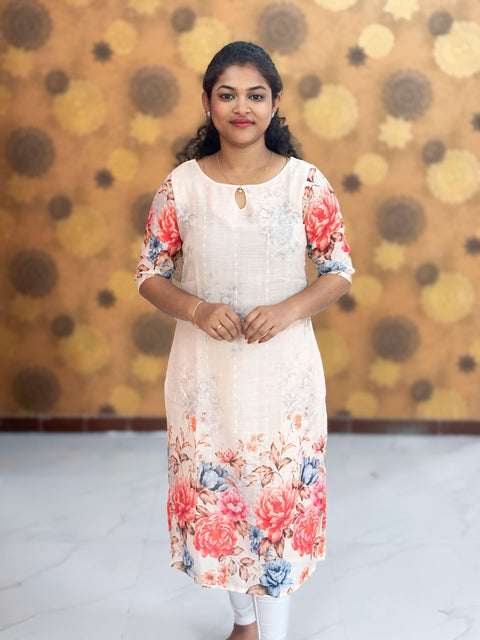Premium Soft Linen Kurtis - 0003