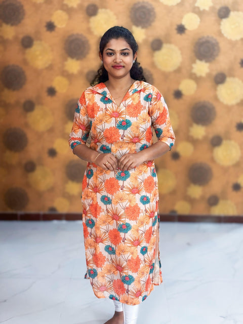 Premium Soft Linen Kurtis - 0004