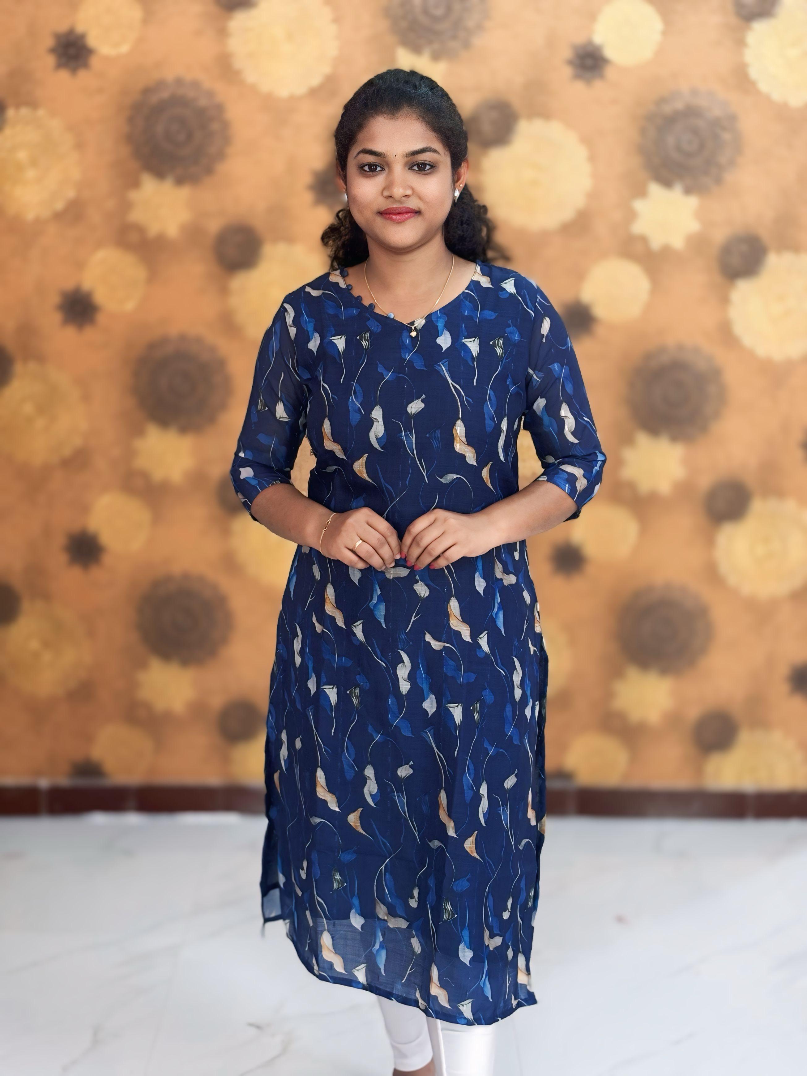 Soft Linen Bubble Kurti with Lining - SLB 0005